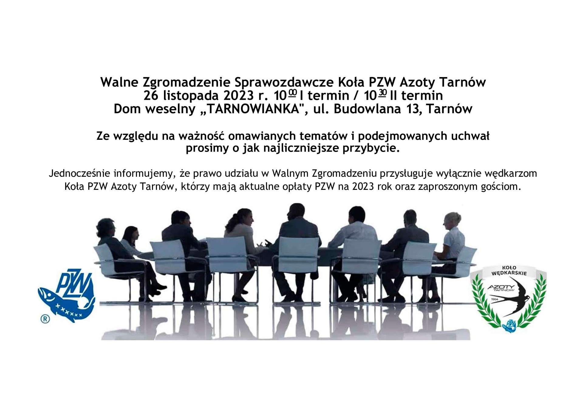 26.11.2023 - Walne Zebranie Sprawozdawcze Kola PZW Azoty Tarnów